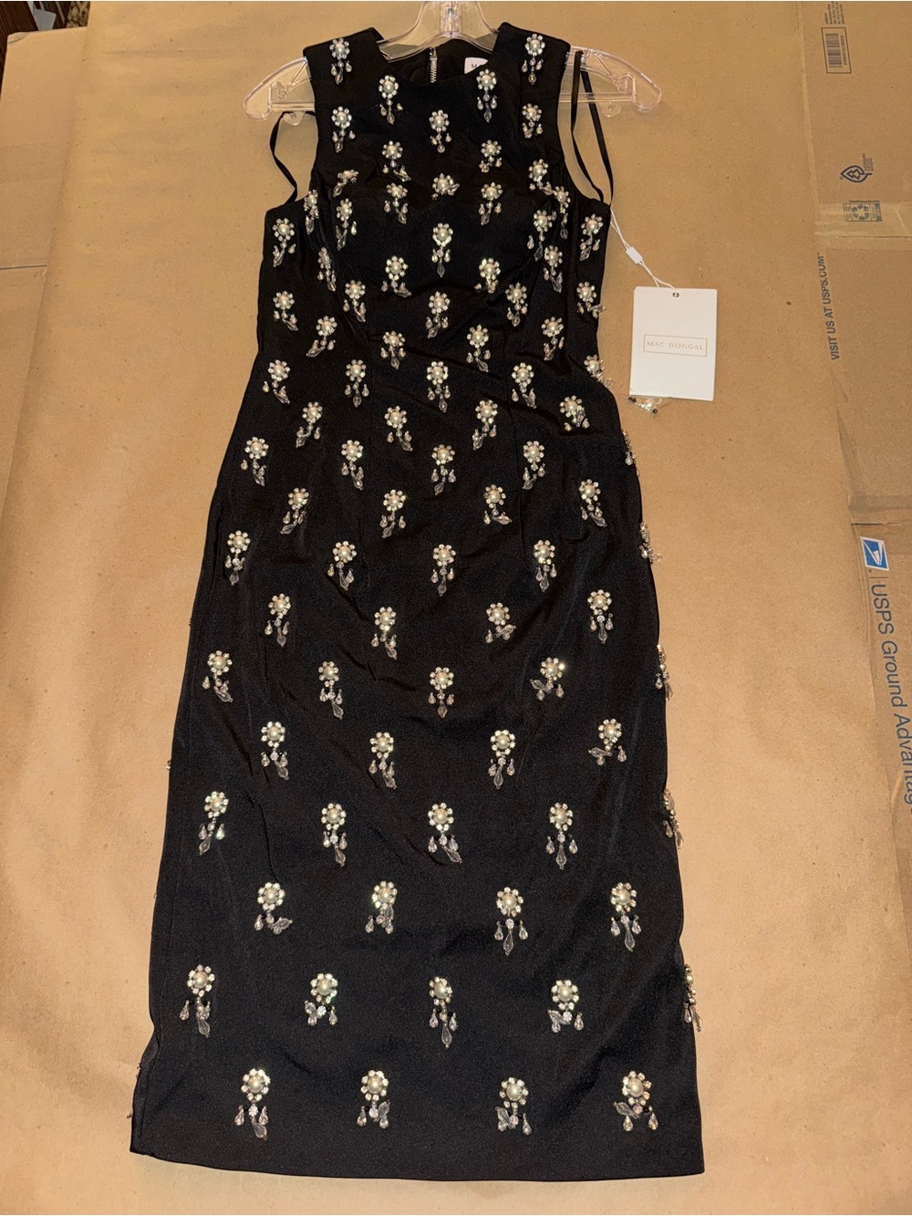 Mac Duggal 48801 Embellished Sleeveless Fitted Cocktail Dress, Midi, Size 0 NWT - Picture 5 of 16